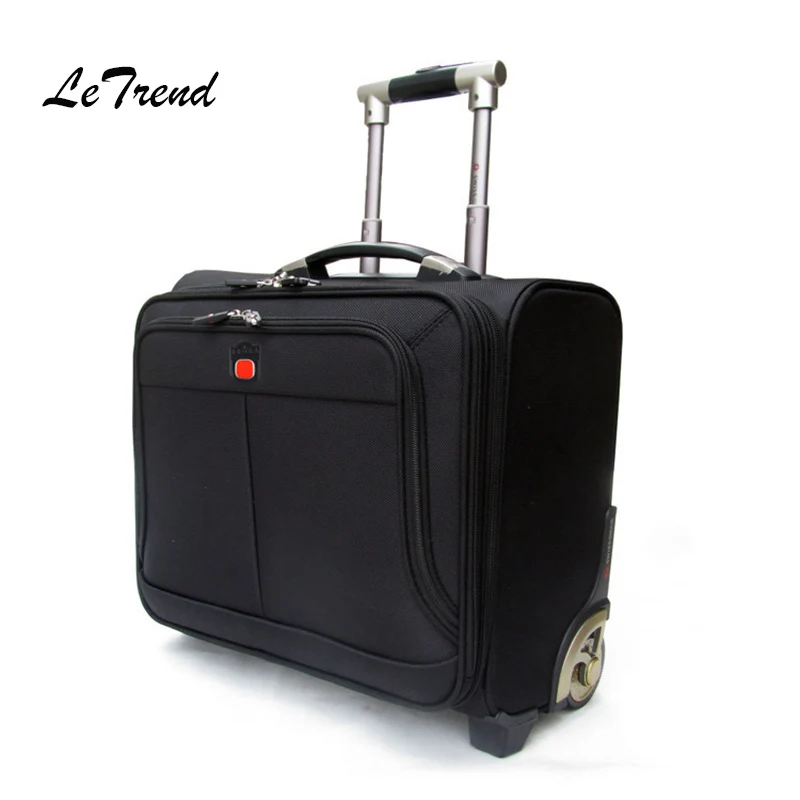 Letrend Business Leisure Rolling Luggage Casters Oxford Trolley 18 inch Women Carry On Wheels Suitcases Travel Bag Men | Багаж и сумки