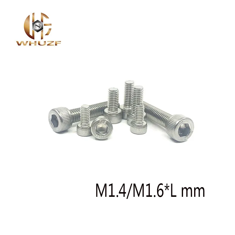 20 шт. M1.4/M1.6 * 3/4/5/6/8/10/12/16/20 DIN912 304 Шестигранная головка шестигранной головки из