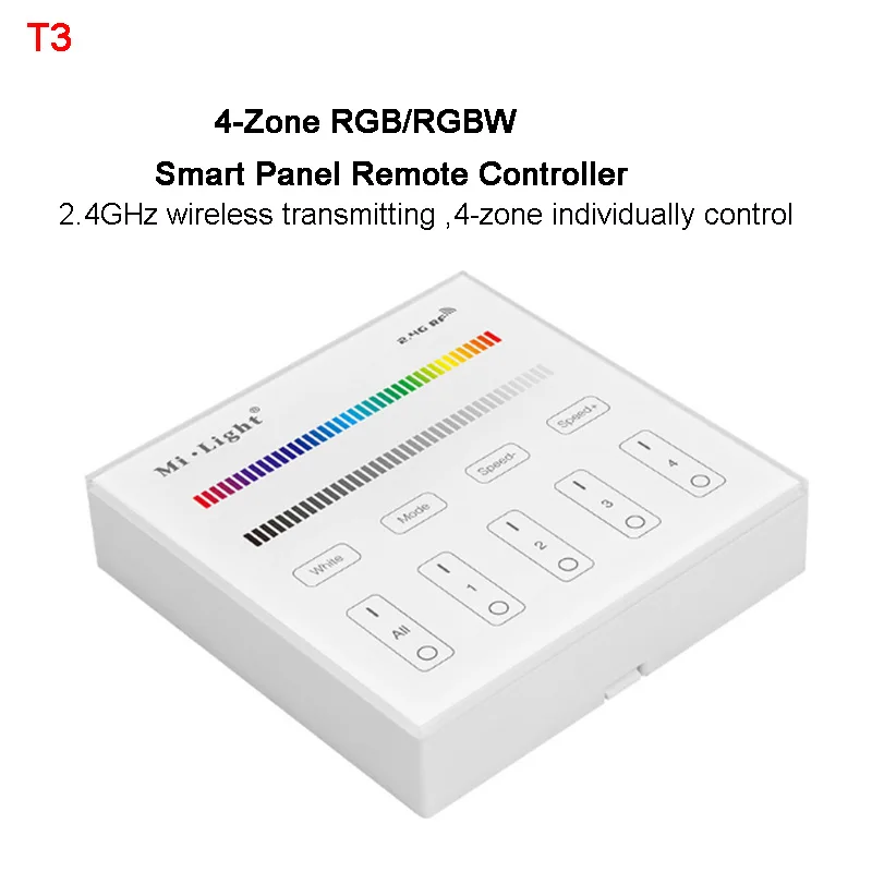 Miboxer RGB/RGBW Светодиодная лента светорегулятор 2 4G 4 зонная яркость смарт панель WiFi