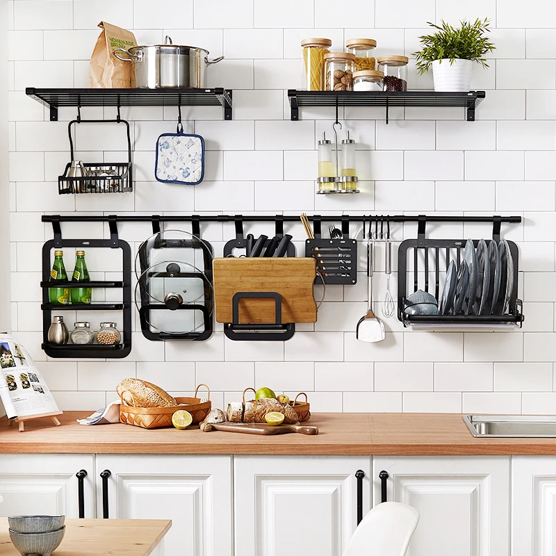 Nordic тип металлический крюк один слой вкусовые Rack экономии места стене висит