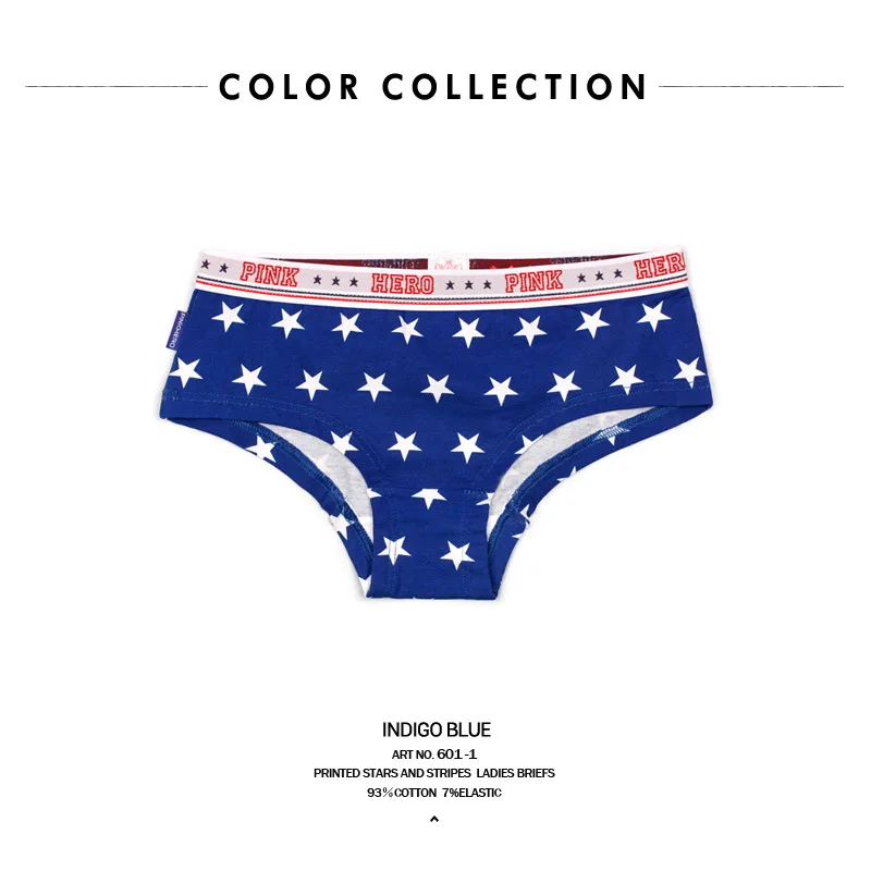 Розовый герой пикантные для женщин нижнее бельё девочек в полоску со звездами