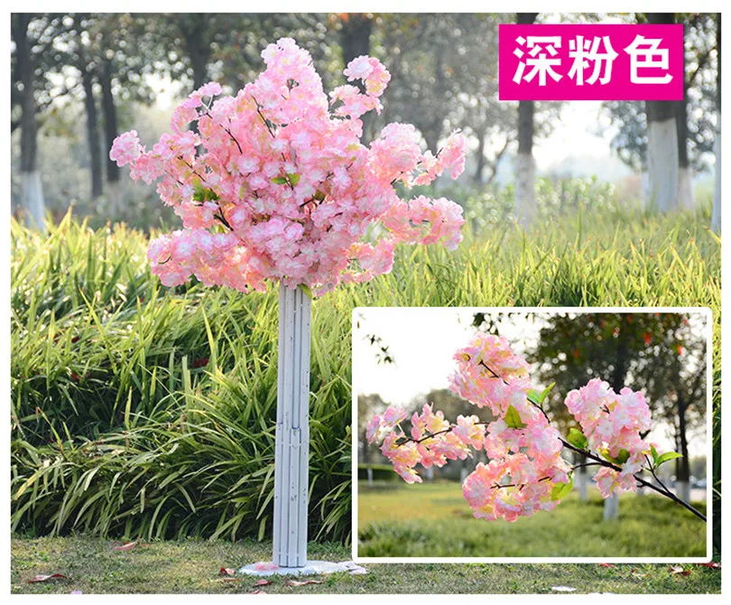 Искусственные цветы вишни 5 шт. искусственные ветки сакуры Центральные элементы свадебной вечеринки