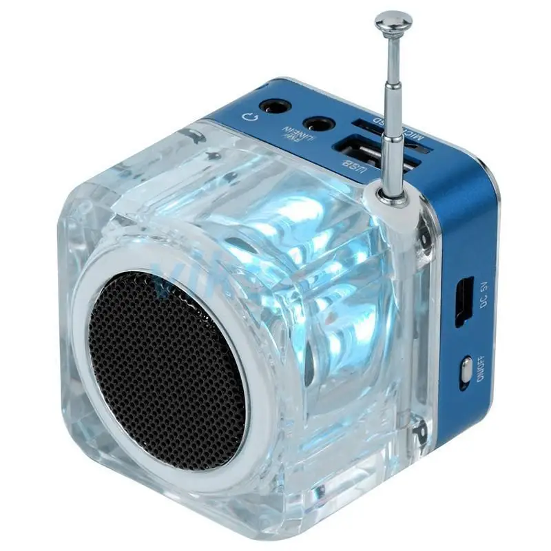 Цифровой fm-радио мини музыкальный динамик портативный радио Micro SD/TF USB диск mp3 жк-дисплей радио T028R