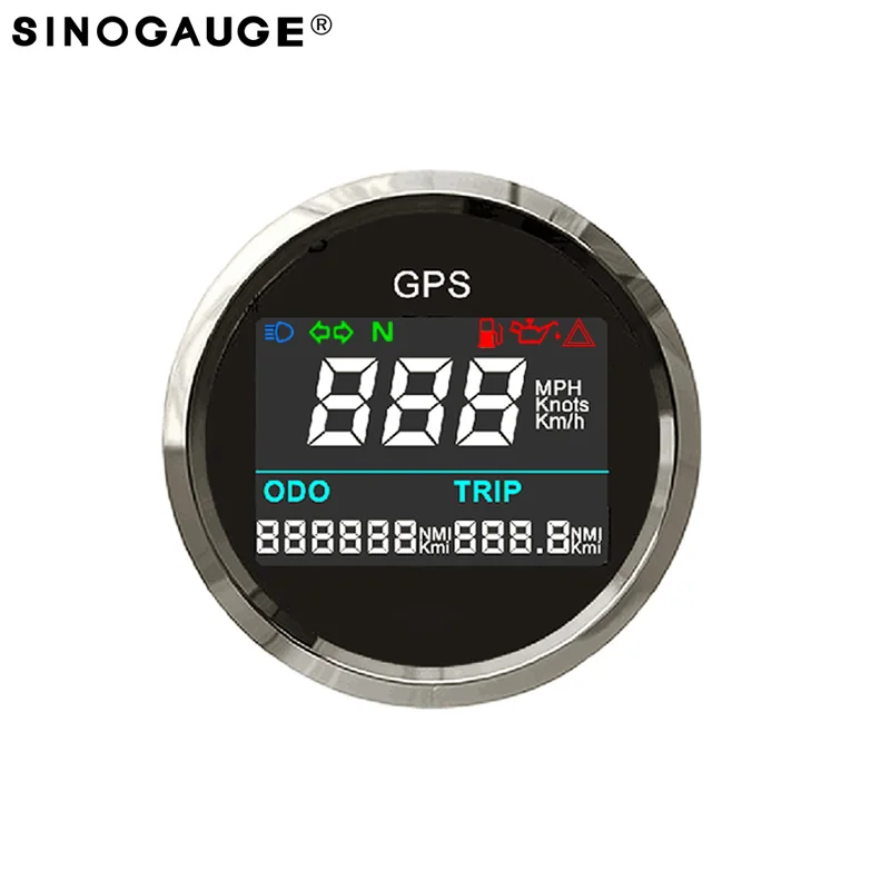 

Waterproof 52mm LCD GPS Speedometer Digital Screen Motorcycle Electronic Over Speed Alarm Gauge Mini Size