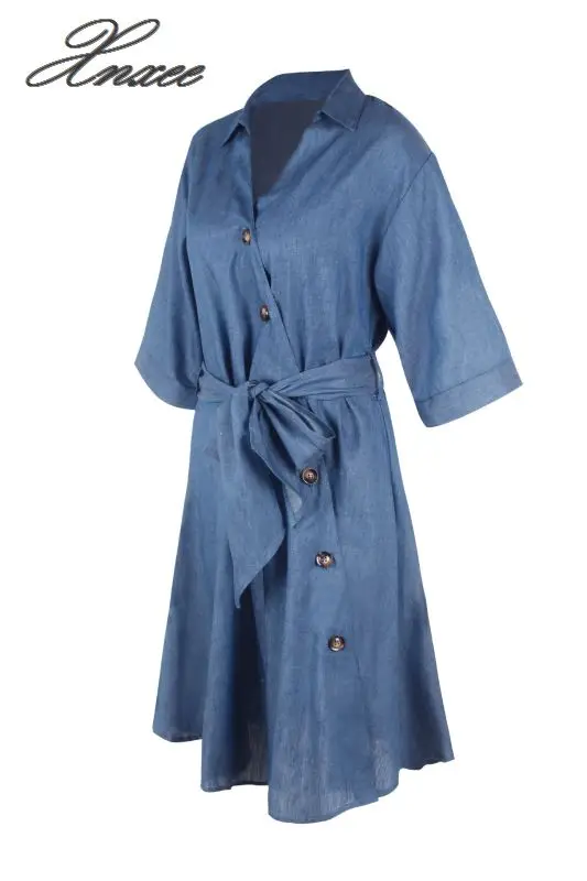 

2020 Women's Casual Bandage Denim Dress