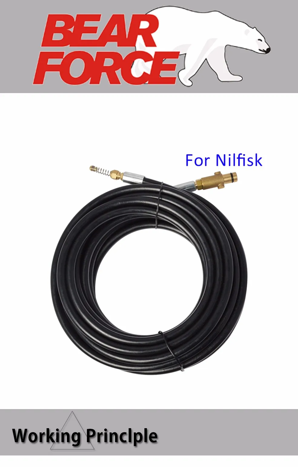 6 м, 10 м, 15 м, 20 м, 160 бар, 2320psi, автомойка, канализация, слив воды, очистка шланга, очиститель труб для Nilfisk, мойка высокого давления