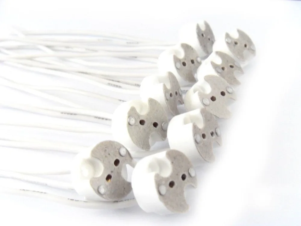 

10pcs/lot, MR16 MR11 GU5.3 G5.3 lamp base connector cable, MR16 lamp Socket base MR16 lamp fitting fix holder 10cm Silicon cable