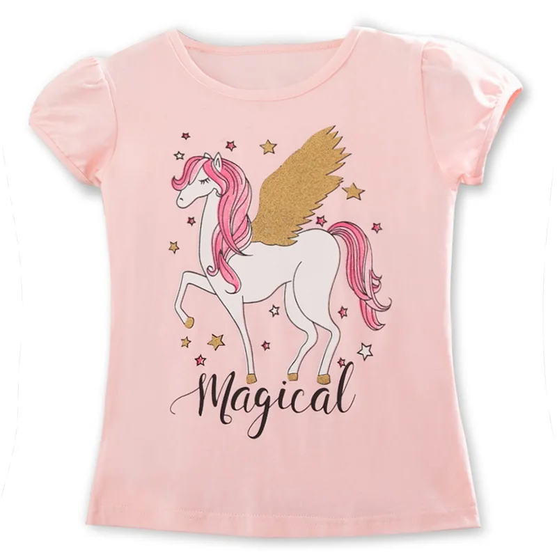 Футболки для маленьких девочек и мальчиков Детская Хлопковая Повседневная