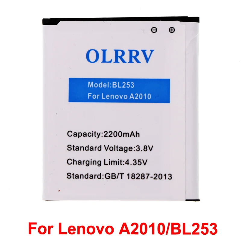 Аккумулятор высокой емкости BL253 для Lenovo A2010 A1000 A1000m A2580 аккумулятор батарея 2200