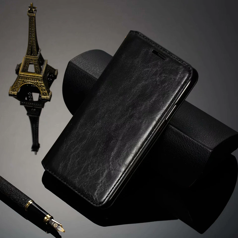 black Роскошный кожаный чехол-книжка для Xio mi Red mi Note 8, 7, 6, 5 Pro, 8A, K20, бумажник с подставкой для карт, Магнитный чехол-книжка для Xio mi 9T Pro 9se - Цвет: black