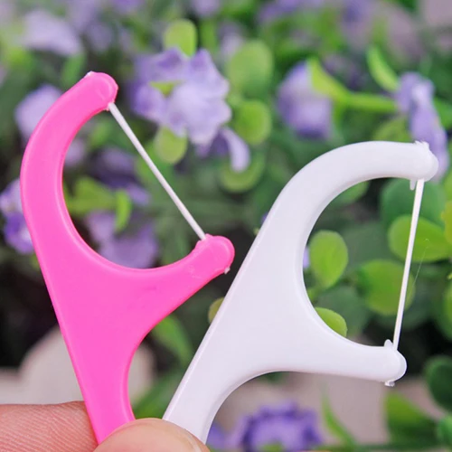 Пластиковые одноразовые зубные нити для чистки зубов 25 шт. нить ухода за