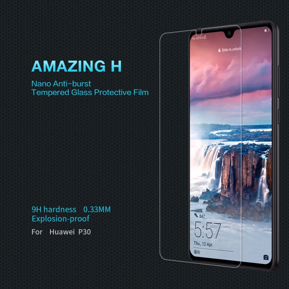 Защитное стекло для экрана Huawei P30 NILLKIN Amazing H Nanometer Противоударная прозрачная