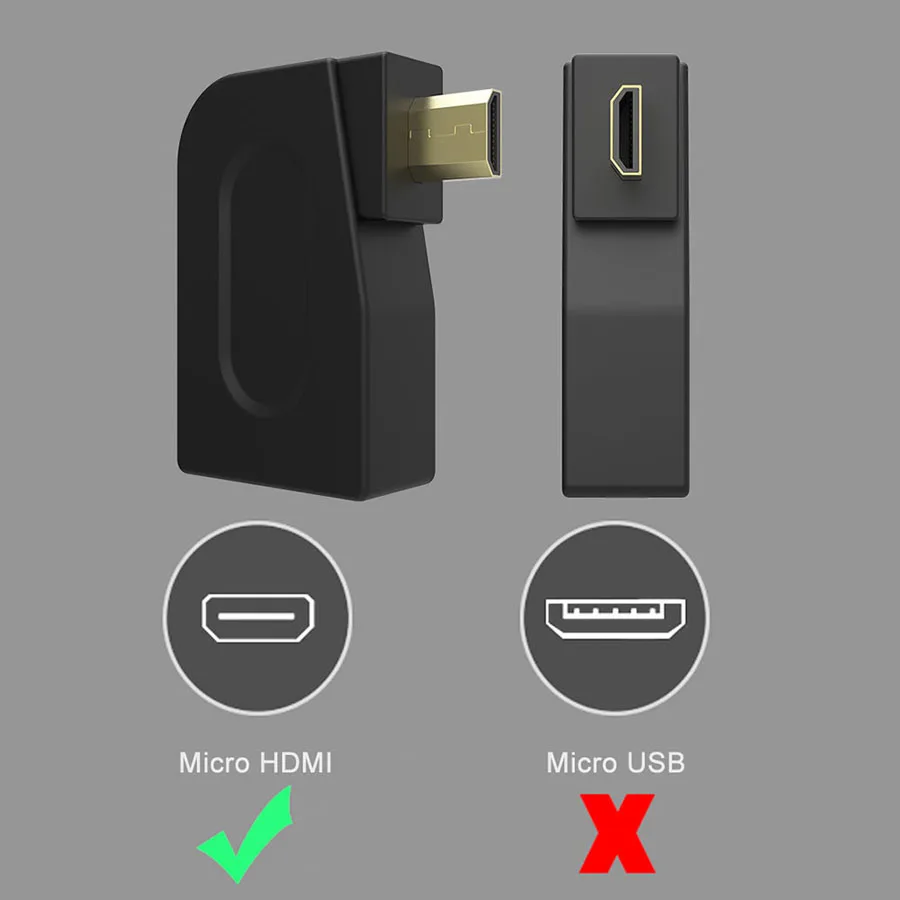 Micro HDMI к кабель удлинитель адаптер HDMI/DVI для ноутбука PS3 DV HDTV 90 градусов угловой