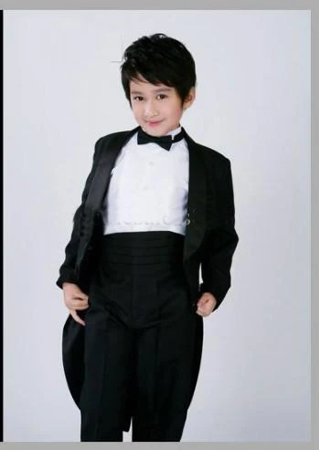 Free shipping/Top selling/Custom made cheap black Tailcoat Special Occasion Children Clothes/kids tuxedo/Boy's Suit/Boys' Attire