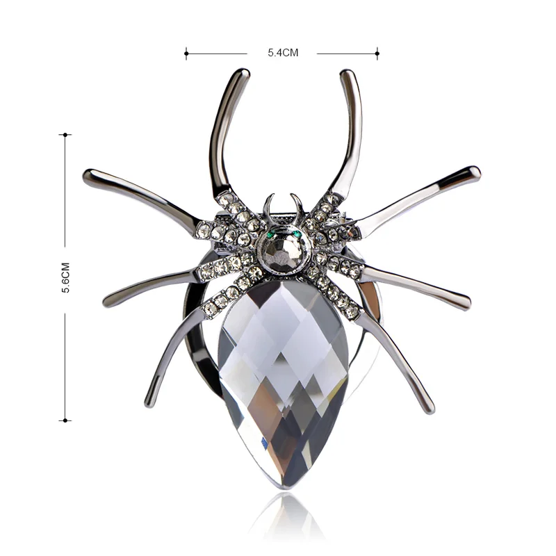 Madrry Black Spider Brooch For Personality Gothic Women Steampunk Broches Insects Broach Bouquet Collar Accessories Bijuterias | Украшения