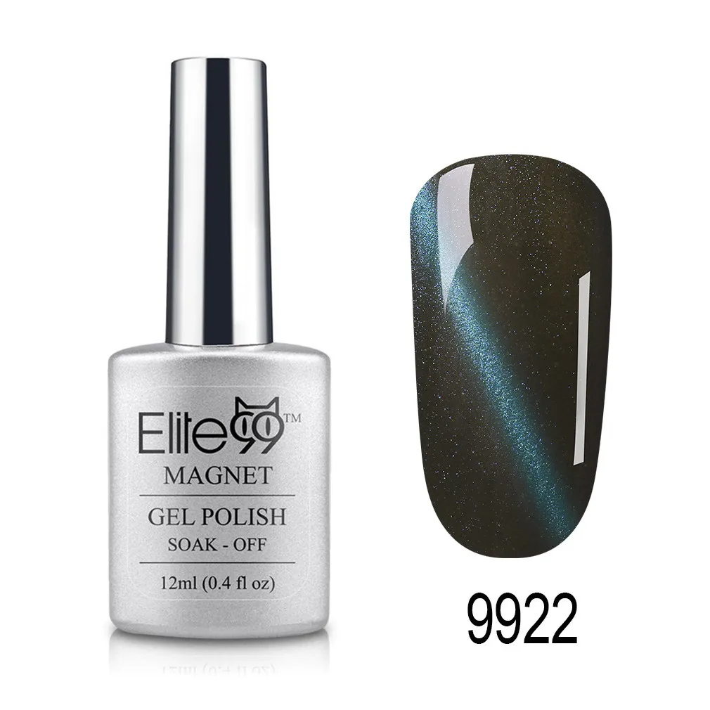 9922 Elite99 12ml Cat Eye Gel Nail Polish Soak Off Magnetic UV Gel Varnish Nail Art Manicure Gel Semi Permanent 3D Effect Gel Lacquer - Цвет: 9922