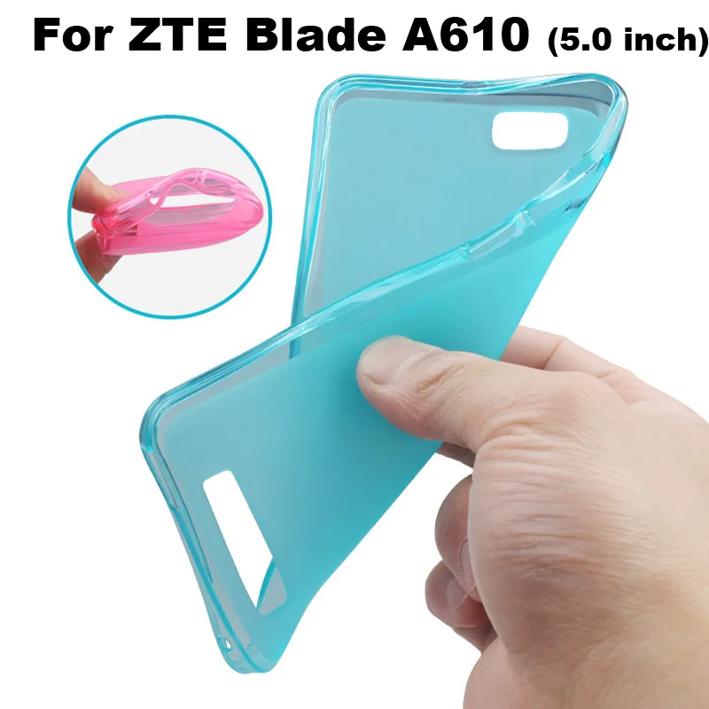 Чехол для ZTE Blade A610 4 цвета матовый из ТПУ мягкий чехол телефона A310 Plus задней