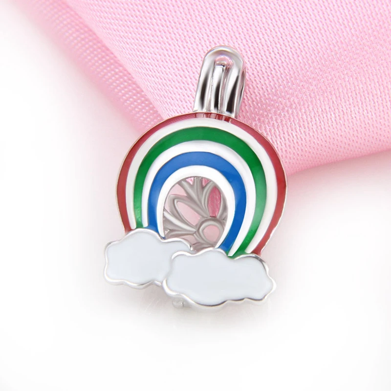 Подвеска в виде радужного облака CLUCI серебряные подвески дождевого дня