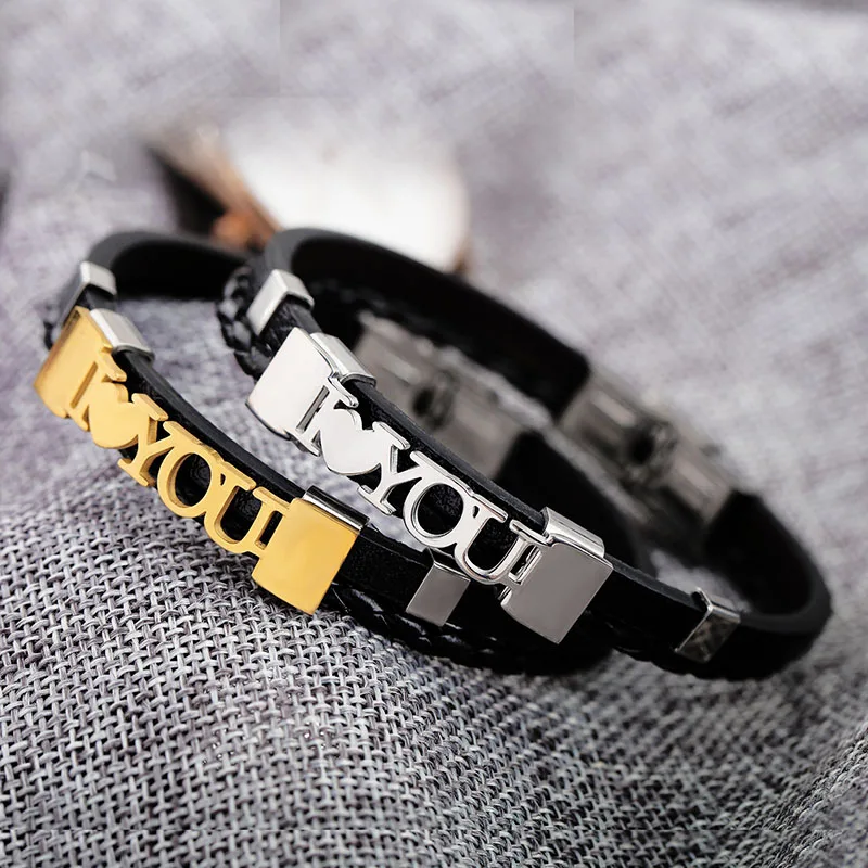 Дизайнерские Браслеты с надписью LOVE плетеные браслеты из нержавеющей стали для