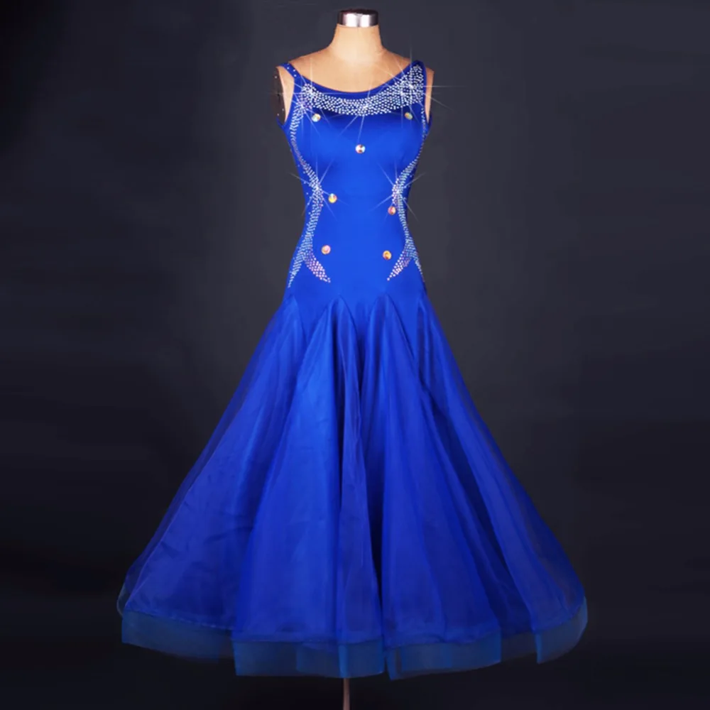 2017 новые женские Бальные Танцевальные соревновательные платья из органзы без