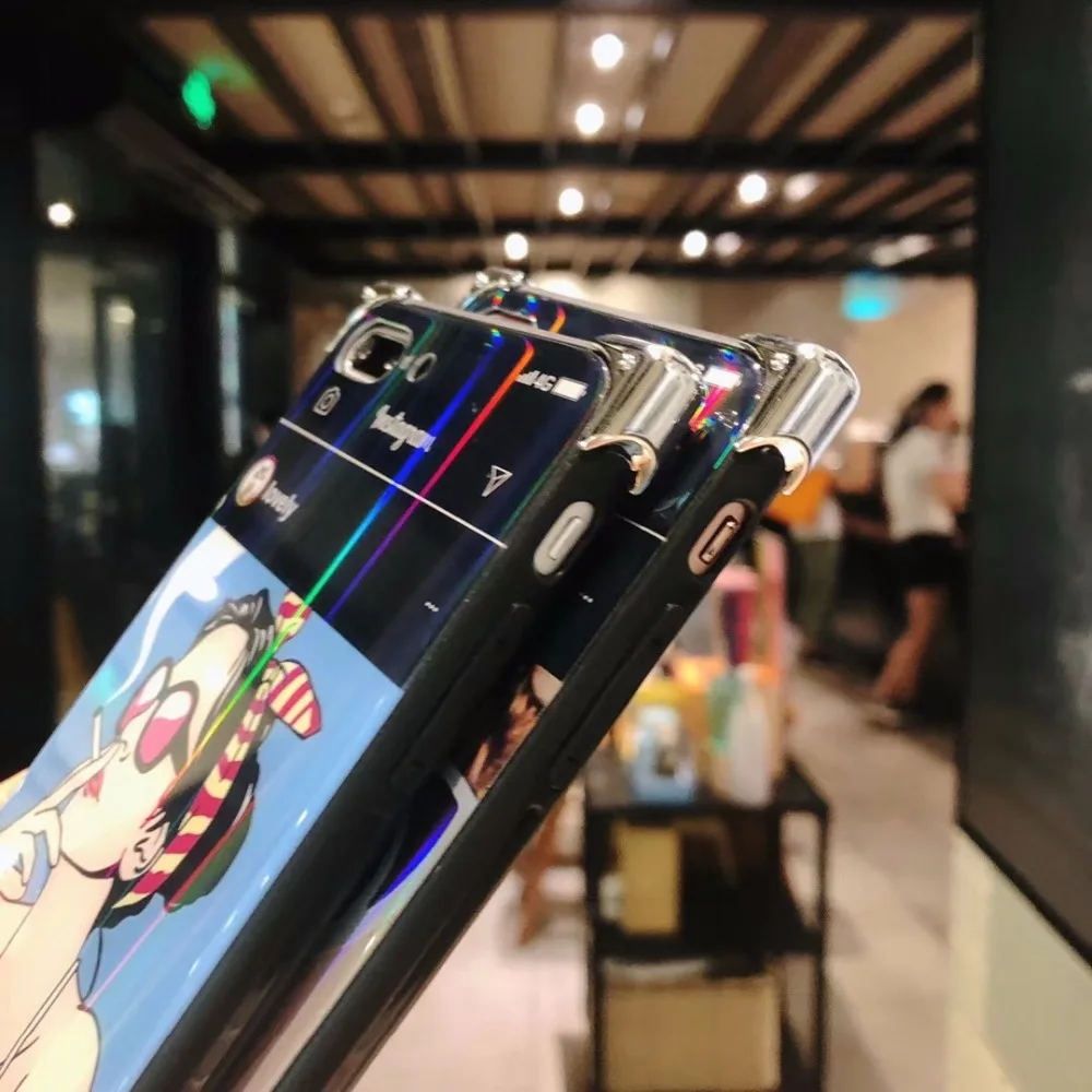 ZMASI солнца Стекло эс девушка чехол для телефона iPhone X 6 6s 7 8 плюс амортизация бампер