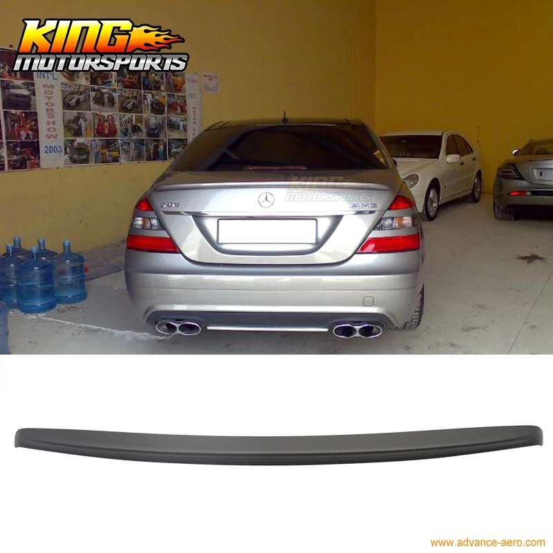 Подходит для 2007 2013 Mercedes Benz W221 s класс спойлер заднего багажника крыла окрашены