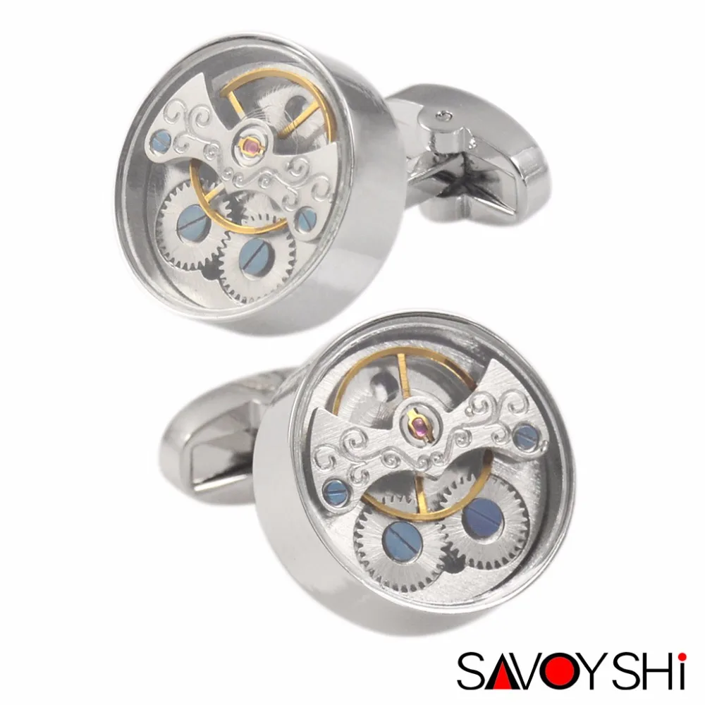 SAVOYSHI функциональные Tourbillon часы запонки для мужчин s французские рубашки