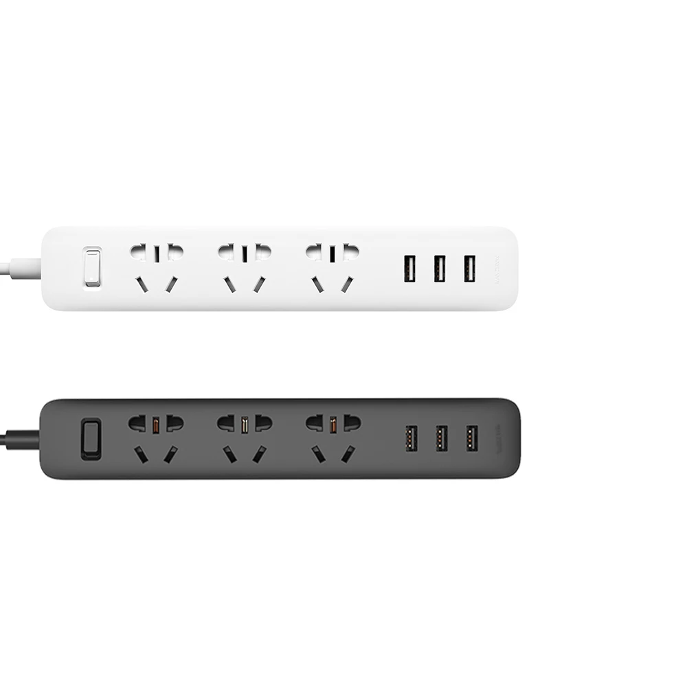Оригинальный удлинитель питания Xiaomi с 3 USB-разъемами многофункциональный для