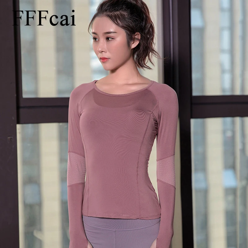 Женские спортивные топы с длинным рукавом синие черные розовые для занятий