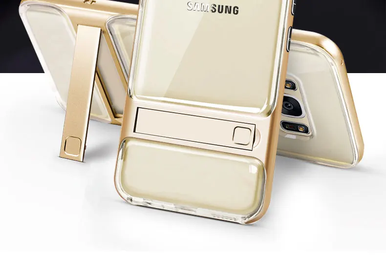 ITEUU PC TPU чехол с подставкой для samsung Galaxy S8 S8 Plus чехол s Мягкий противоударный чехол для samsung S8 S8Plus