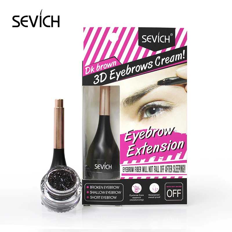 

Sevich Waterproof Natural 3D Eyebrow Extensions Gel Dark Brown Black Fiber Eye Brow Enhancers Makeup Cosmetics