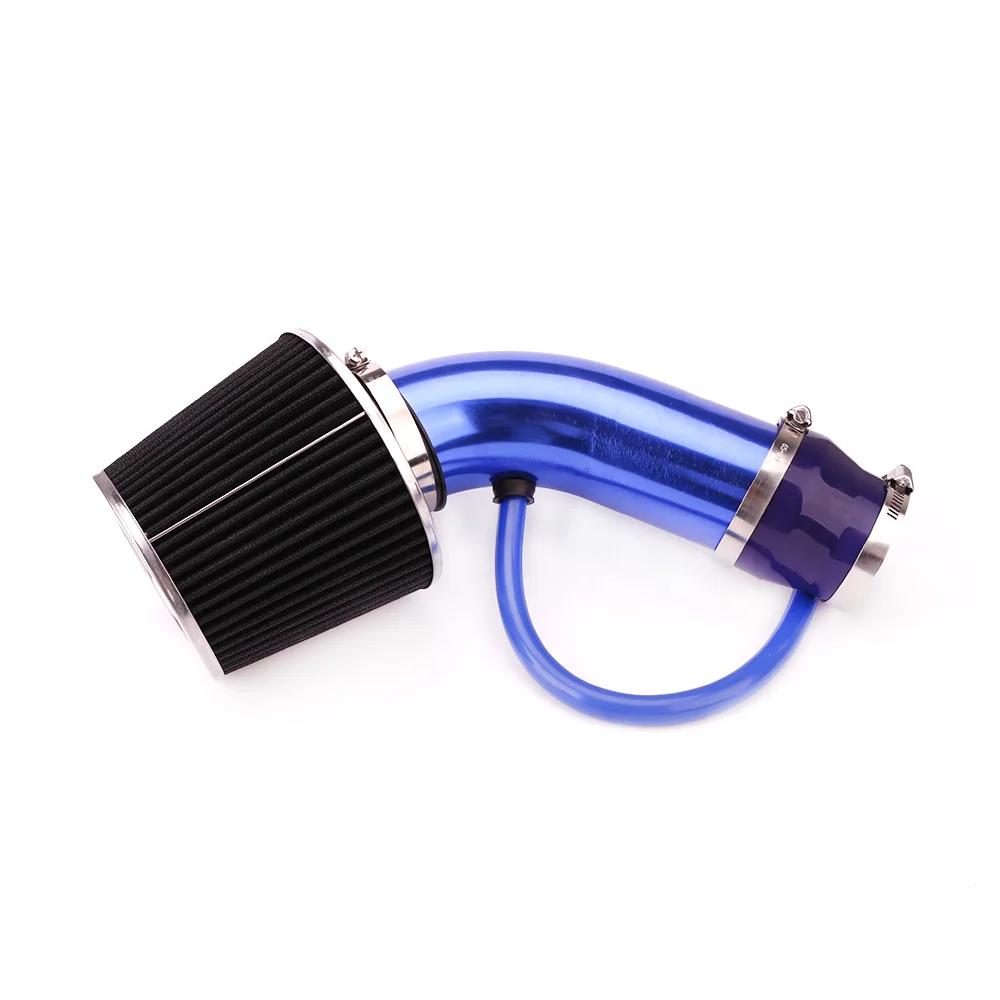 Black with Blue Pipe CNSPEED Универсальный воздушный фильтр " дюймов 76 мм высота воздухозаборный фильтр+ комплект воздухозаборной трубки для автомобильных труб Система впуска холодного воздуха - Цвет: Black with Blue Pipe