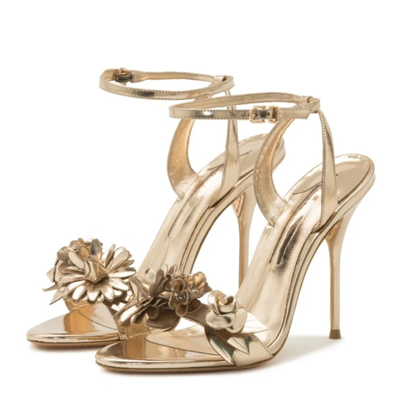 Hanbaidi женские летние босоножки модные цветочные туфли с открытым носком на