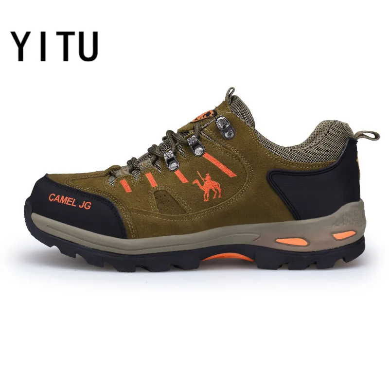 Khaki YITU Outventure, Мужская походная обувь, большие размеры, зимние кроссовки, противоскользящие уличные спортивные кроссовки, альпинистские тактические ботинки - Цвет: Khaki