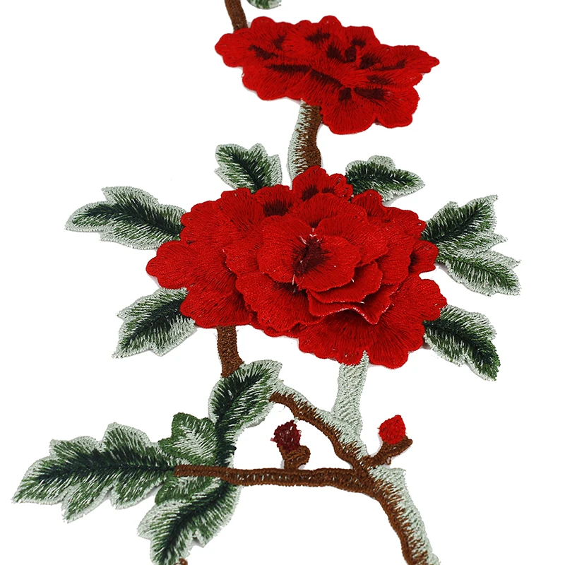 10 шт. длинные 3D вышитые цветы аппликация кружевные вставки мотивы Венеция одежда