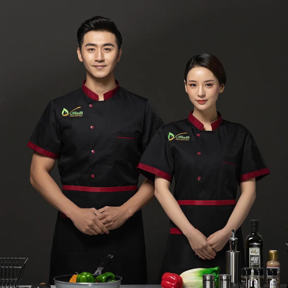 2019 унисекс вышитая куртка шеф-повара служба кейтеринга Кофейня шеф-повар пальто