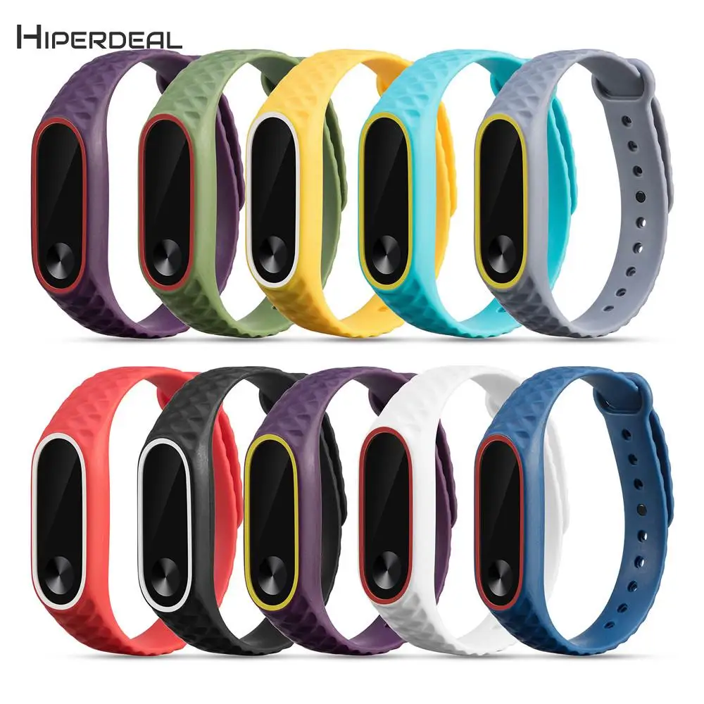 Силиконовый ремешок для Xiaomi Mi Band 2 цветной смарт-браслет сменный модный мужской