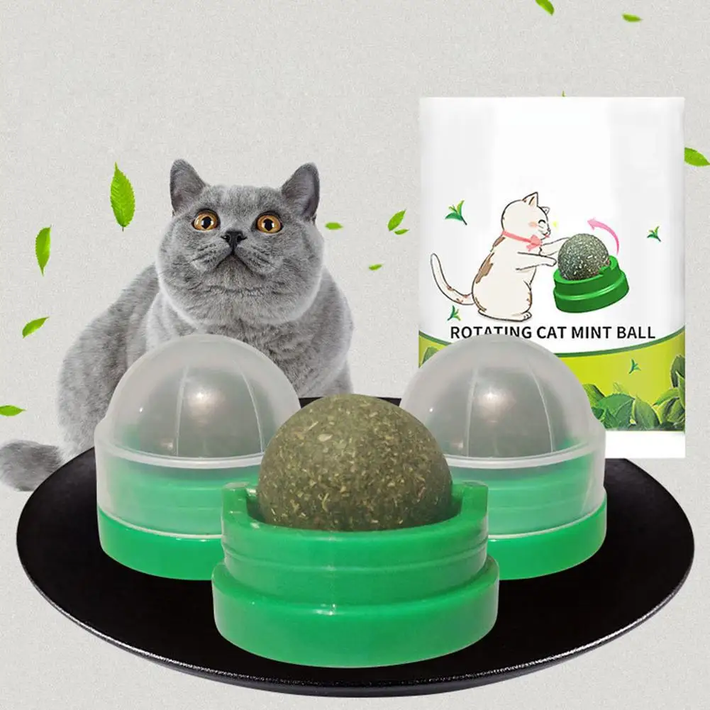 Кошачья мята кот игрушки мяч для кошки настроение чистый Natura Lcat скребок листья мяты мяч вращающийся шары-головоломки кошка ожирение