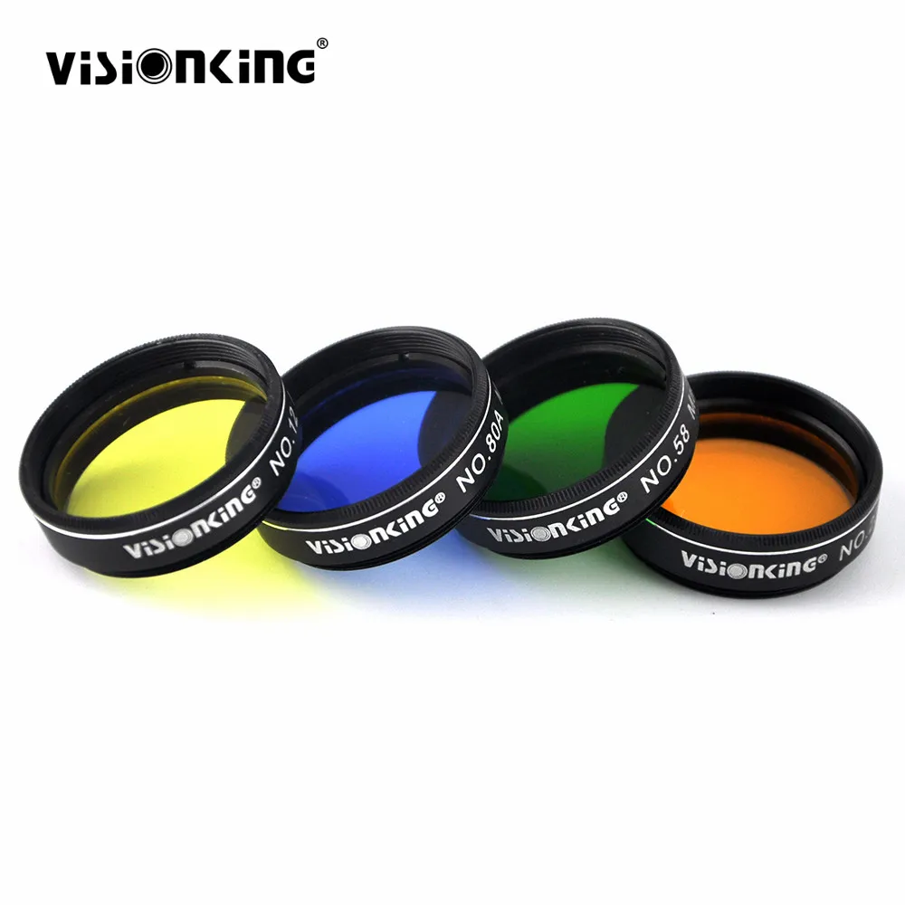 1.25 inch (4 color) Vsionking окулярный фильтр 1,25 дюйма 2 дюйма 4 цвета луна фильтр астрономический телескопы линзы окуляра планеты Туманность фильтр - Цвет: 1.25 inch (4 color)
