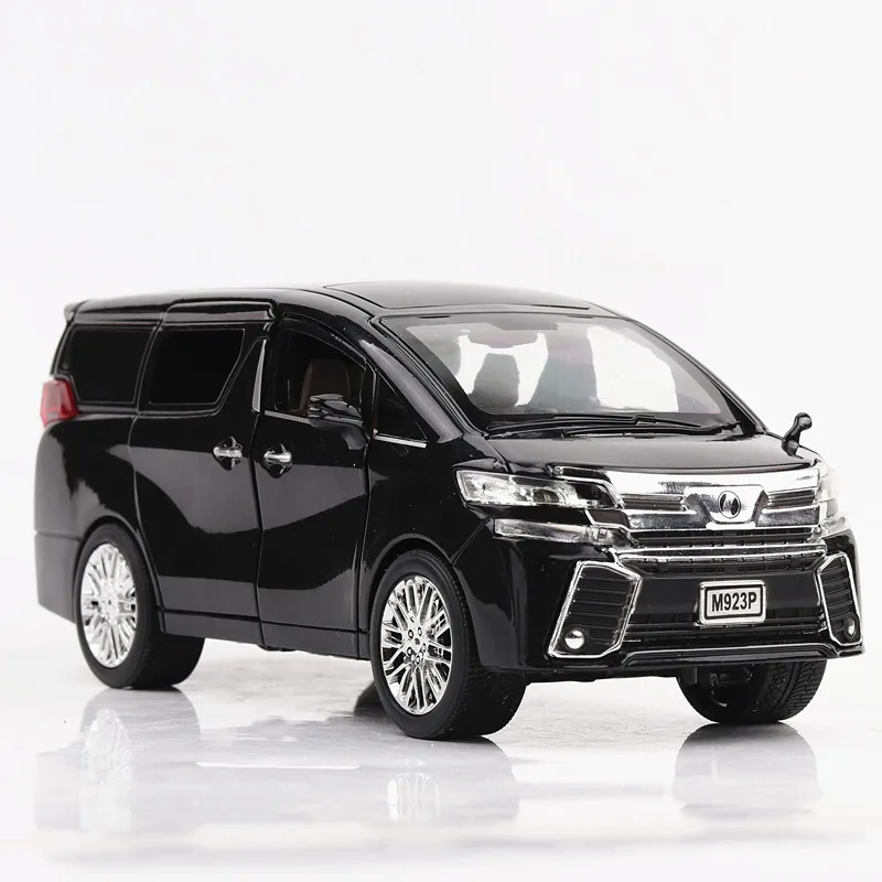 

Toyota Elfa бизнес-модель автомобиля из сплава, моделирование 1:24 металлический звук и свет оттяните заднюю дверь Модель, продвинутая игрушка в подарок, бесплатная доставка