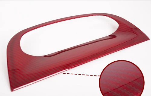 red carbon fiber ABS карбоновые аксессуары молдинги приборная панель навигация gps дисплей экран Рамка Накладка для Mazda 3 Axela- C1195 - Название цвета: red carbon fiber