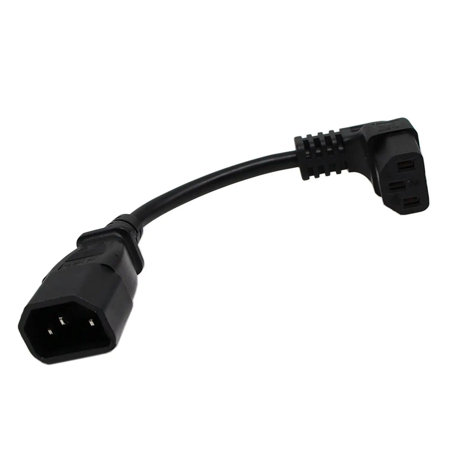18 см IEC 320 90 градусов C13 3 Pin Female to C14 Male PDU удлинитель питания для компьютера LED HDTV
