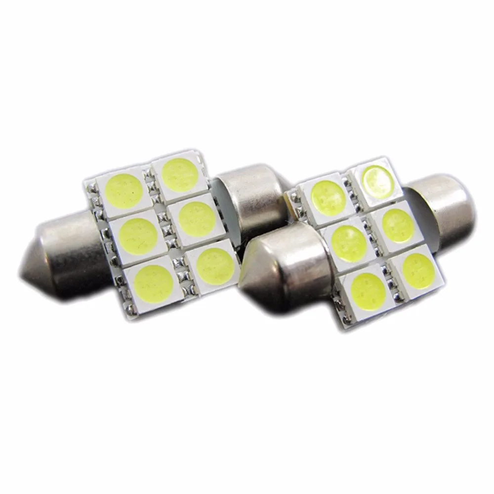 2X гирлянда 28 мм 1 10 &quot31 25&quot 5050 6SMD DE3021 DE3022 светодиодсветодиодный Ксеноновые белые