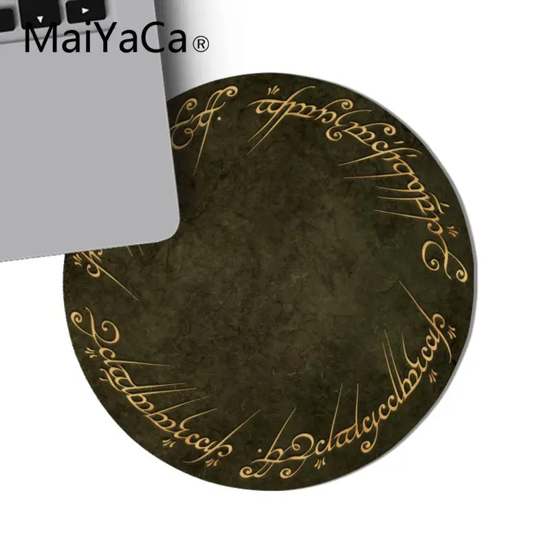 MaiYaCa напечатанный Фильм Властелин колец заказной игровой круглый коврик для мыши геймер скорость мыши розничная маленький резиновый коврик для мыши