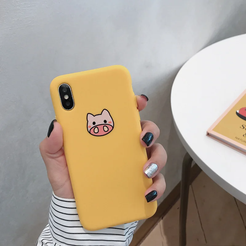 GYKZ чехол для телефона с рисунком милой свиньи iPhone XS MAX XR X 7 8 6 6s Plus мягкий