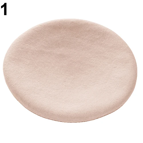 Женская Классическая шерстяная фетровая теплая однотонная Милая Мини-шапочка |