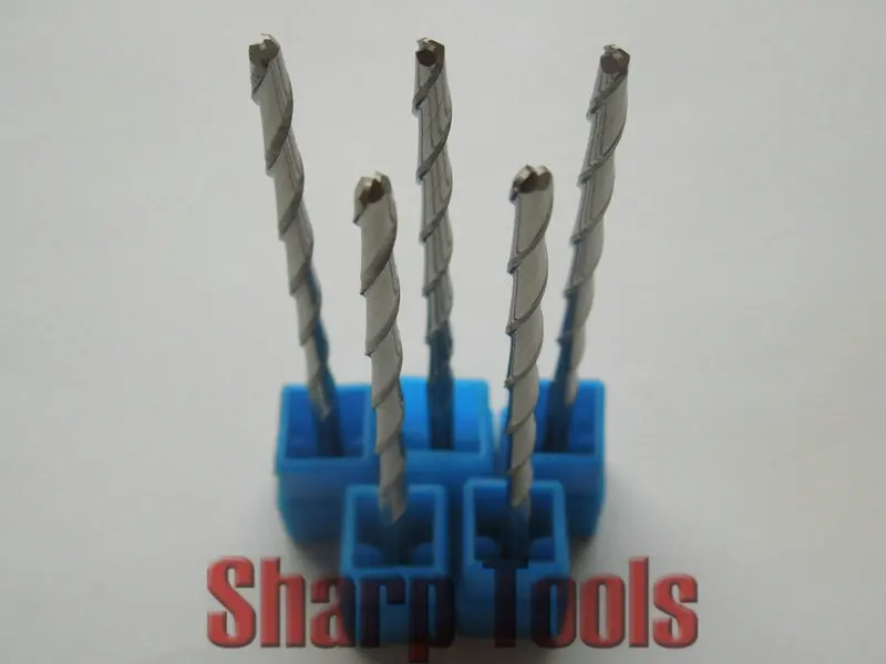 Длинный! Концевая фреза с 2 зубьями 1/8 дюйма 52 мм 10 шт.|tool earrings|bit parallelbit tool |