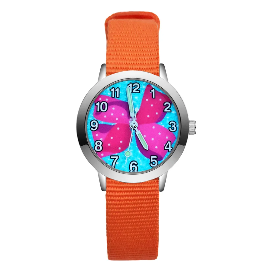 Модные детские часы с милым мультяшным бантом Студенческие для девочек и