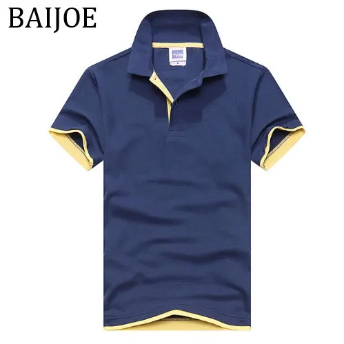 Мужская хлопковая рубашка поло с коротким рукавом и воротником стойкой|solid polo