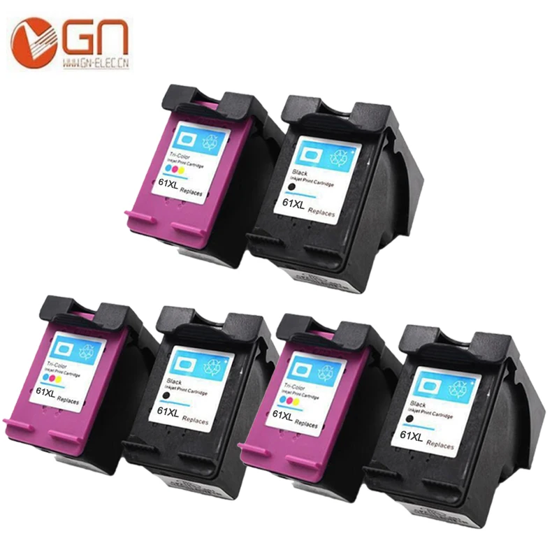 Сменный чернильный картридж GN 61XL для HP 61 XL Deskjet 1000 1050 1055 2000 2050 2512 3000 J110a J210a